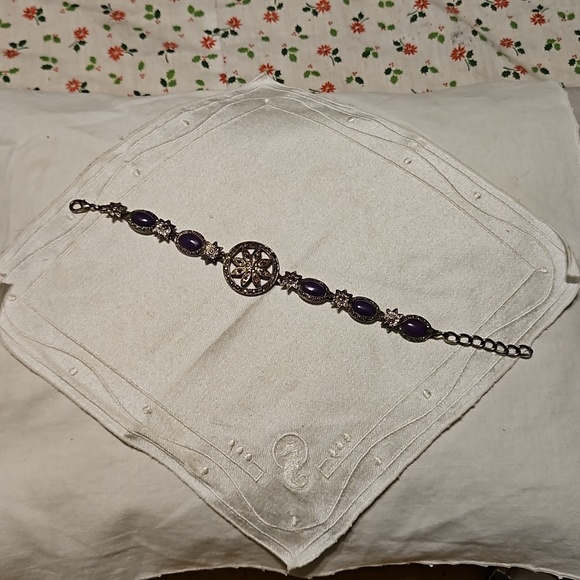 Premier Designs Purple and Silver Tone Bracelet - Picture 2 of 5